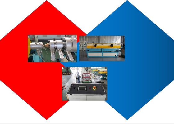 LDPE পিভিসি 130 মিমি প্লাস্টিক rugেউখেলান পাইপ মেশিন
